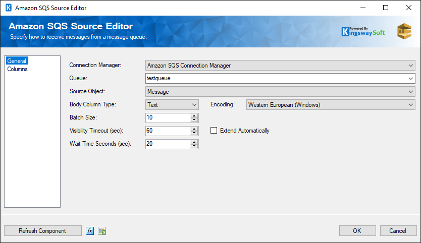 SSIS Amazon SQS Source